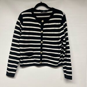 Elegant Striped Women's Cardigan